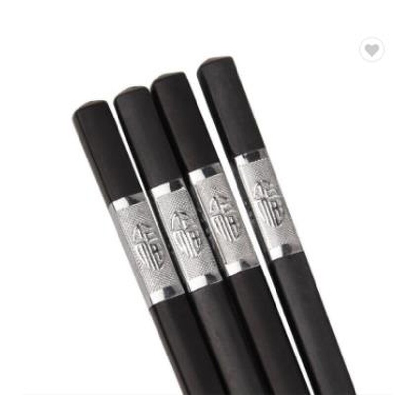 Metal Chopsticks Supplier - Black Chinese Reusable Non Slip Fiberglass