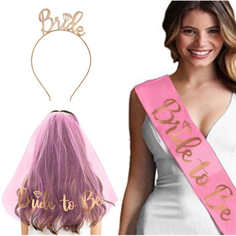 Bridal Shower Party Kit Supplier - Wholesale Custom Logo Rose Gold Veil