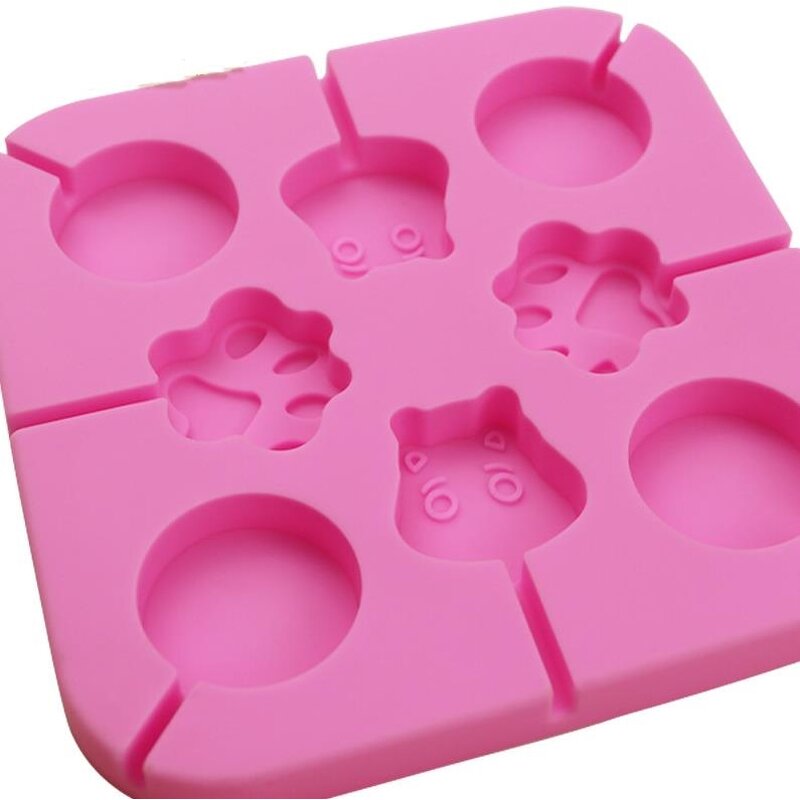 Lollipop Mold Manufacturer - 8 Cavity Hard Candy Silicone Cats Paw