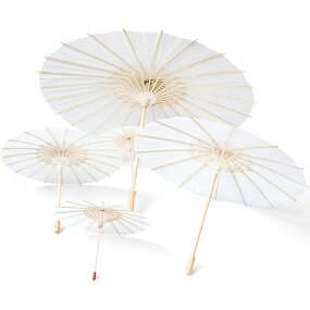 Paper Parasol Supplier - Wholesale Chinese Cheap White Wedding with Logo