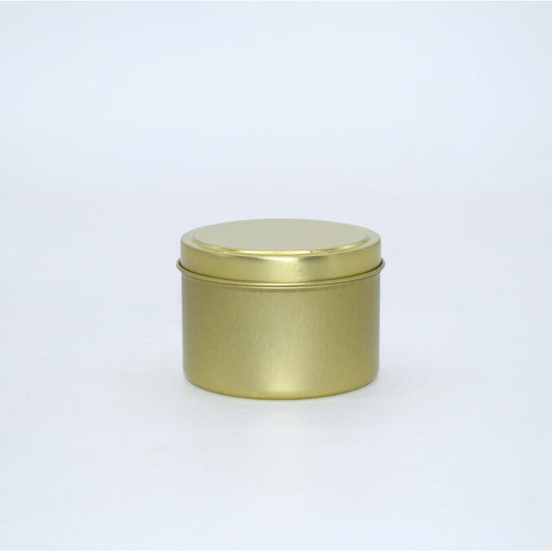 Metal Candle Tins Supplier - Custom Logo 2-8oz Round Rose Gold Matte