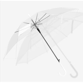 Transparent PVC Umbrella Factory - Long Handle Straight Candy-Colored 8 Bone