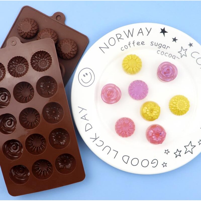 Flower Shaped Chocolate Mold Factory - 15 Cavity Different Style DIY