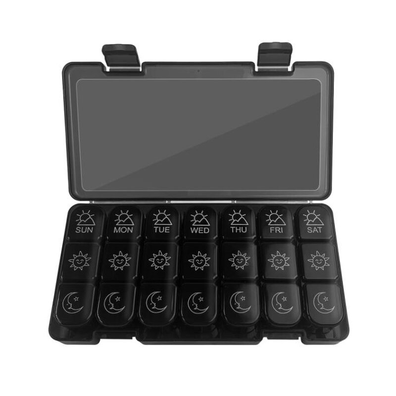 Portable Pill Storage Supplier - Custom Logo Weekly Pill Box 7 Days