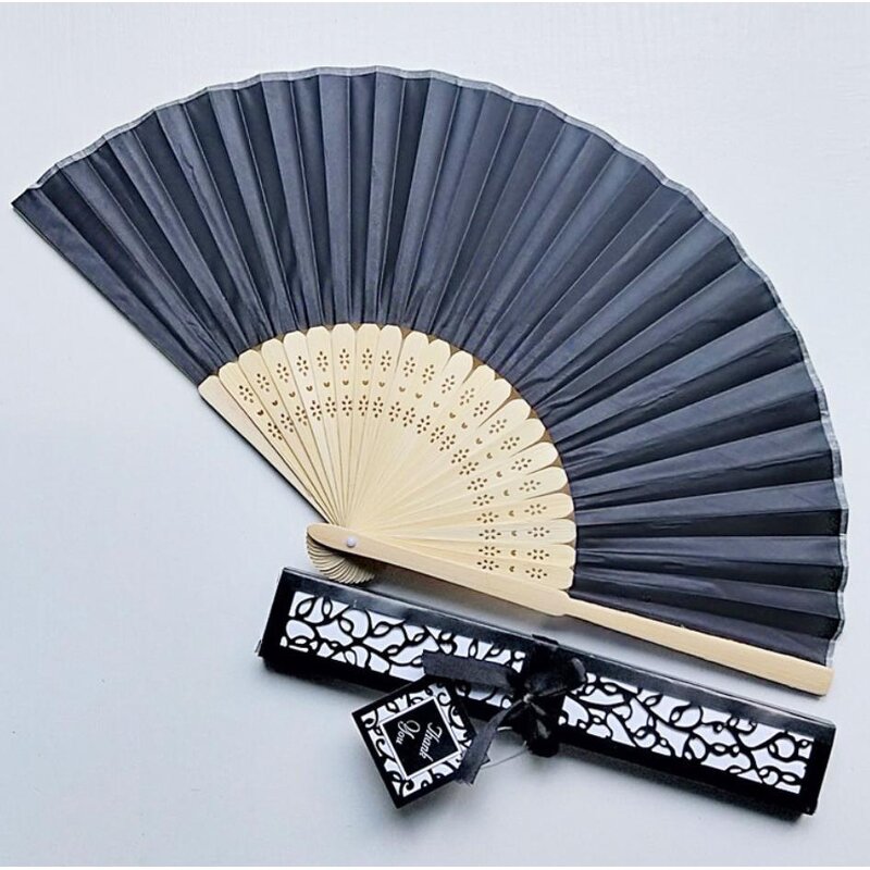 Bamboo Craft Hand Fan Factory - Wholesale Custom Logo Silk in Gift Box
