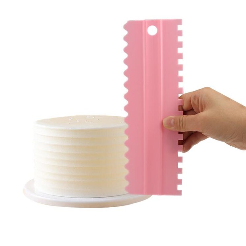 Cake Decorating Comb Factory - 4Pcs/set Plastic Icing Smoother Scraper