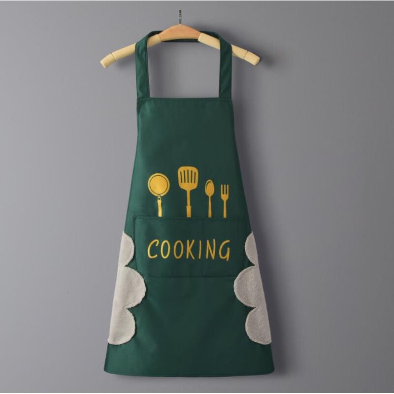 Kitchen Apron Supplier - Women Men Household Wipeable Waterproof Oil