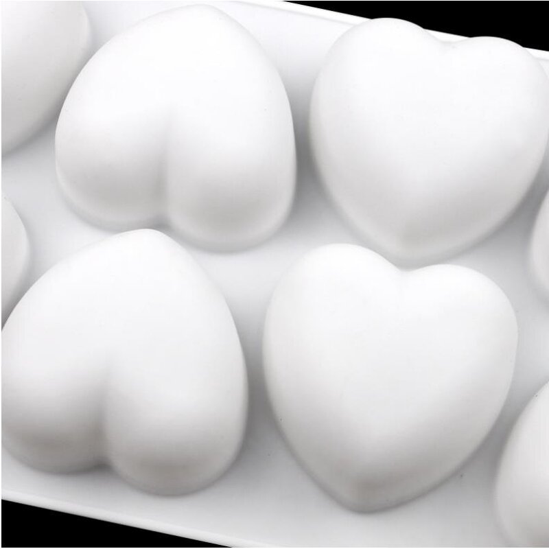Love Heart Mousse Cake Mold Supplier - 8 Hole Dessert Pastry Silicone