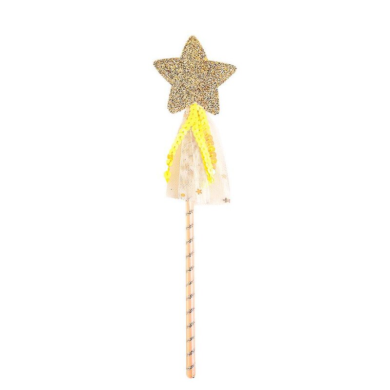 Princess Wand Supplier - Glitter Star Fairy Magic Stick Sequins Net