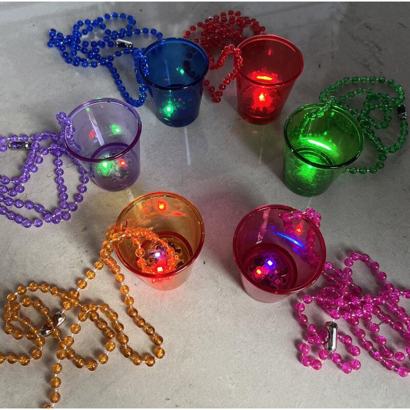 Flashing Shot Glasses Manufacturer - Happy New Years Eve Light up Necklaces