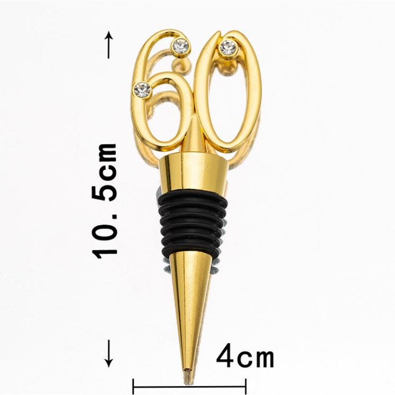 60th Bottle Stopper Factory - Wine and Beverage Birthday Wedding Favor