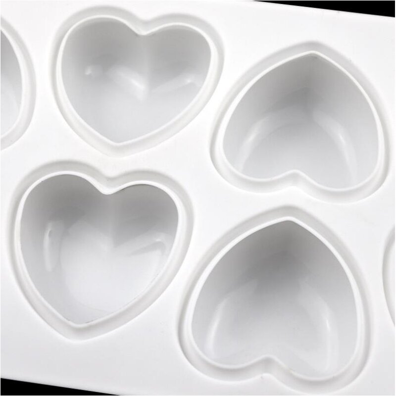 Love Heart Mousse Cake Mold Supplier - 8 Hole Dessert Pastry Silicone