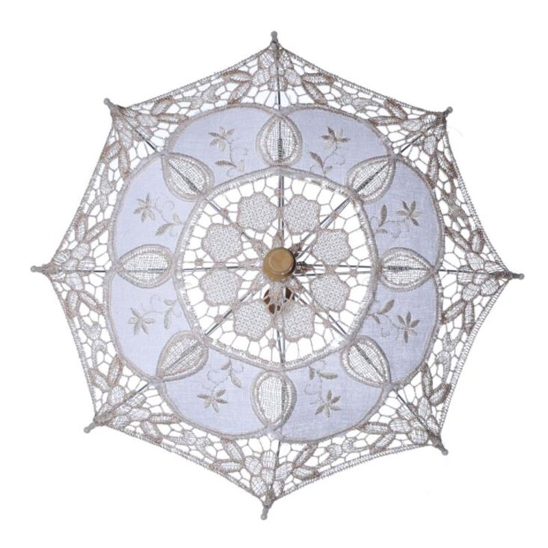 Lace Bride Umbrella Supplier - White Mini Decoration Props Ivory Parasol