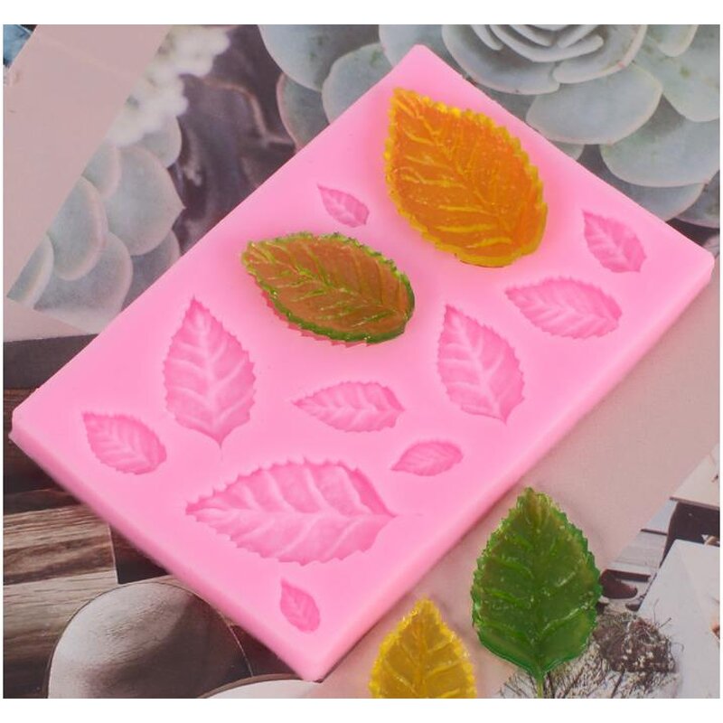 Silicone Chocolate Mould Factory - Leaves Shape Sugar Lace Fondant