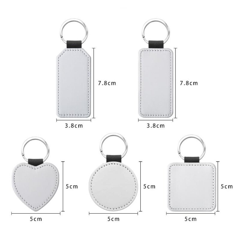 PU Leather Keychain Manufacturer - Sublimation Blanks Heat Transfer Custom