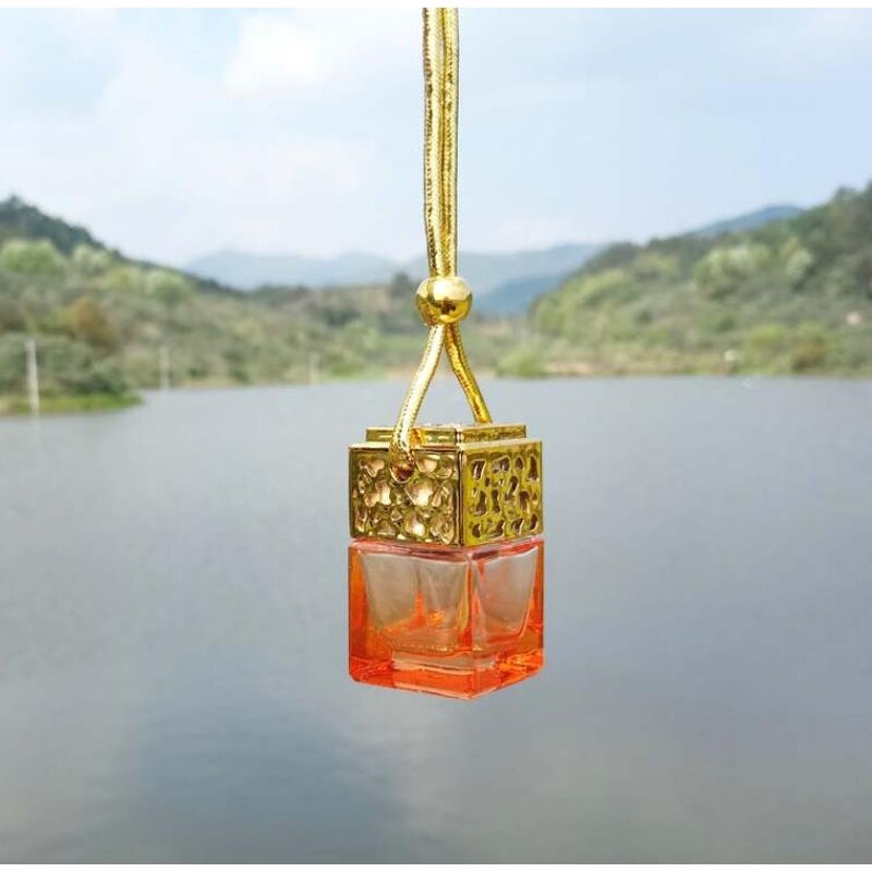 Car Diffuser Bottle Factory - 8ml Colorful Empty square Glass Essential