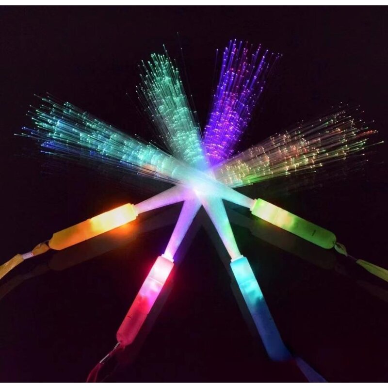 LED Glow Fiber Sticks Factory - Flashing Light up Optic Wands Birthday