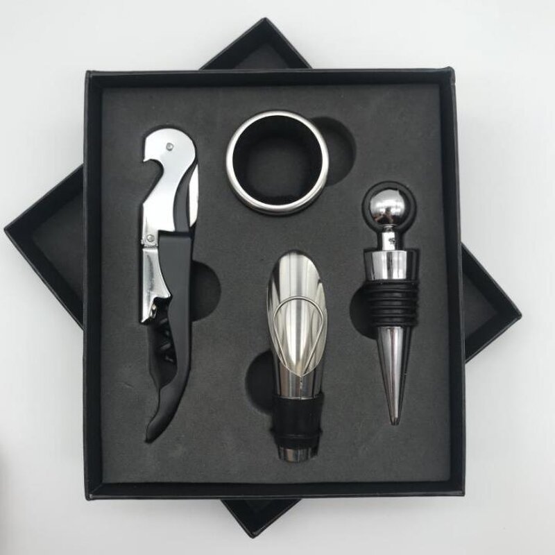 Wine Stopper Set Manufacturer - Bar Accessories 4Pcs Stainless Steel