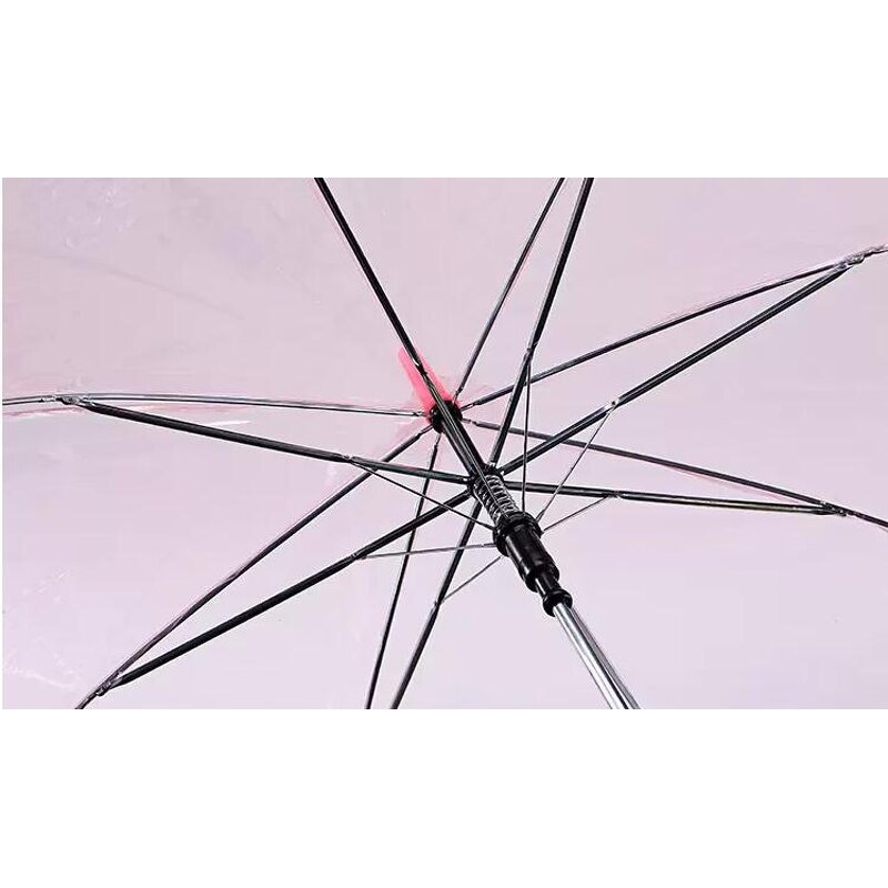 Transparent PVC Umbrella Factory - Long Handle Straight Candy-Colored 8 Bone
