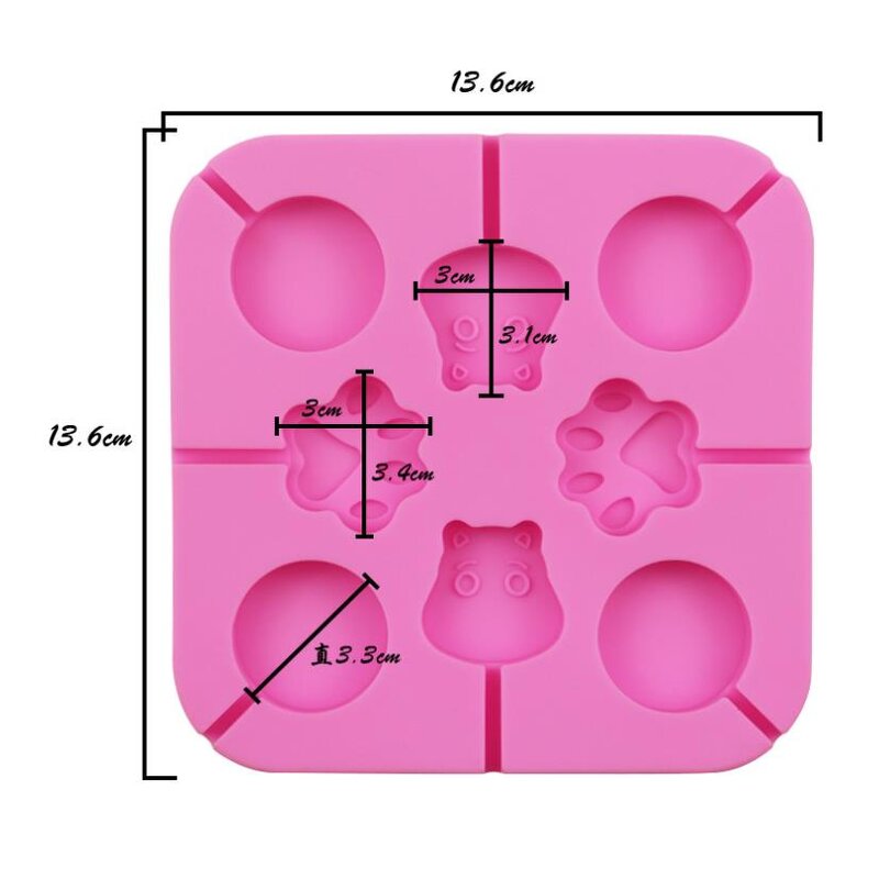 Lollipop Mold Manufacturer - 8 Cavity Hard Candy Silicone Cats Paw