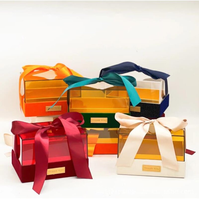 Acrylic Candy Box Manufacturer - Luxury Rectangle Transparent Christmas