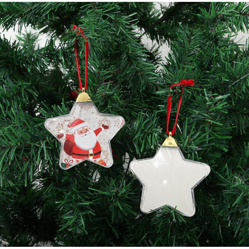 Christmas Photo Ball Supplier - Sublimation Blank Transparent Plastic 8CM