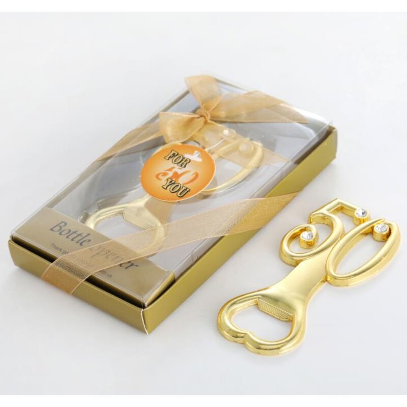 Gold Beer Bottle Opener Factory - Digital 50 50th Wedding Anniversary
