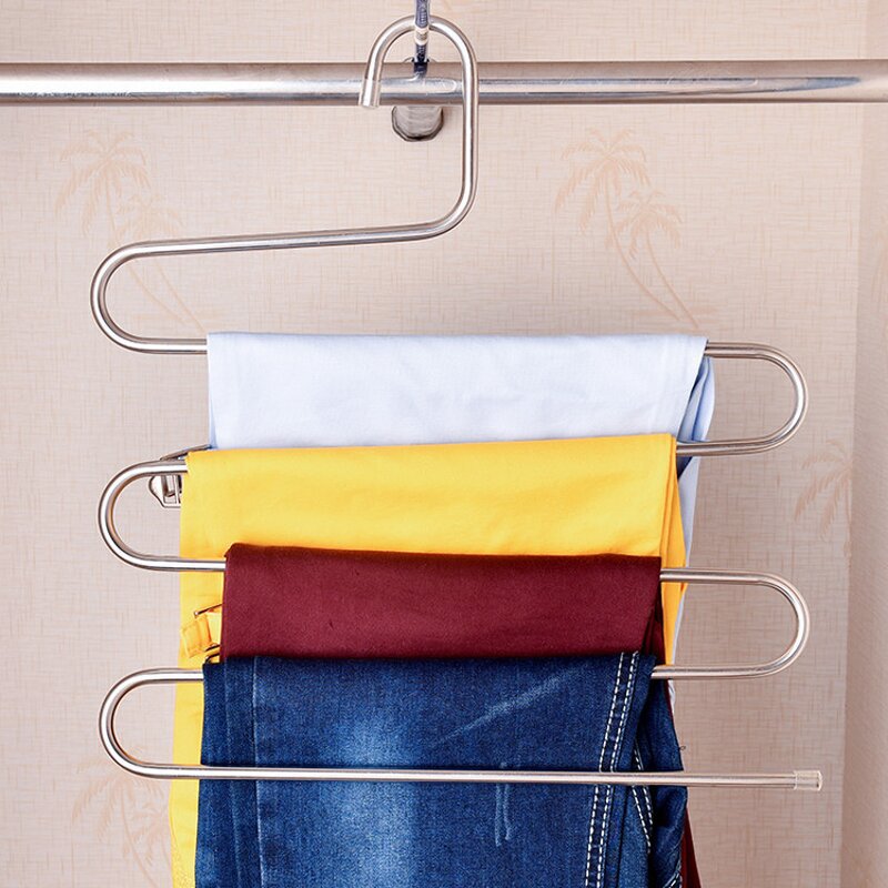 S-Type Pants Hanger Factory - Stainless Steel Clothes Organizer for