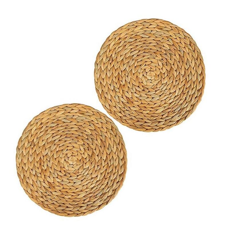 Rattan Placemats Supplier - Customized Natural Round Woven Braided