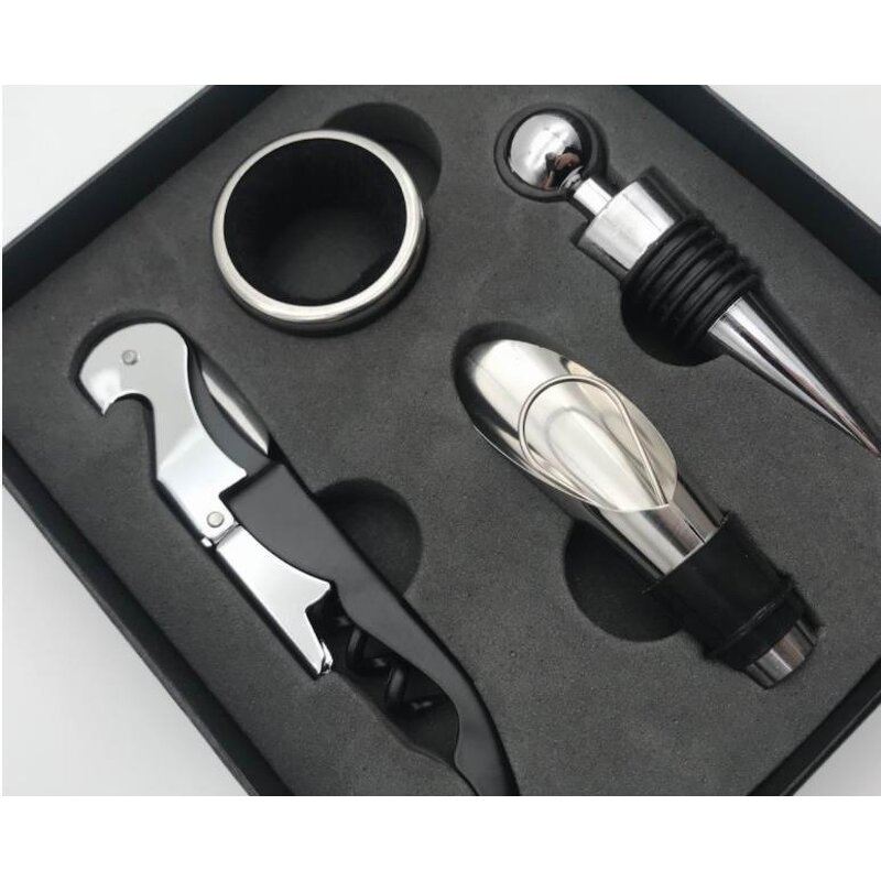 Wine Stopper Set Manufacturer - Bar Accessories 4Pcs Stainless Steel