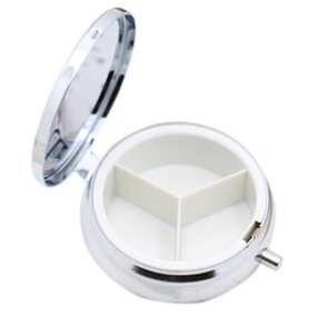 Travel Pill Case Supplier - Custom Logo Portable 3-Compartment Round