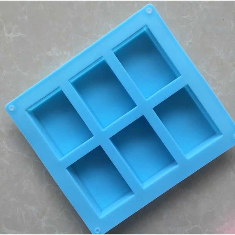 Silicone Soap Mold Manufacturer - 6 Cavity Rectangle Bar Baking Molds