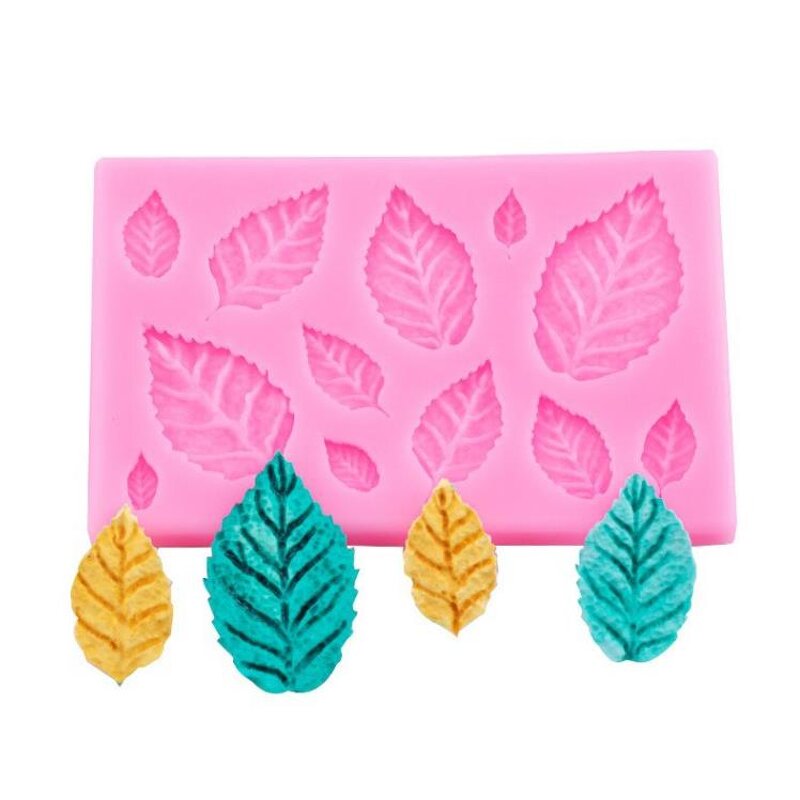 Silicone Chocolate Mould Factory - Leaves Shape Sugar Lace Fondant