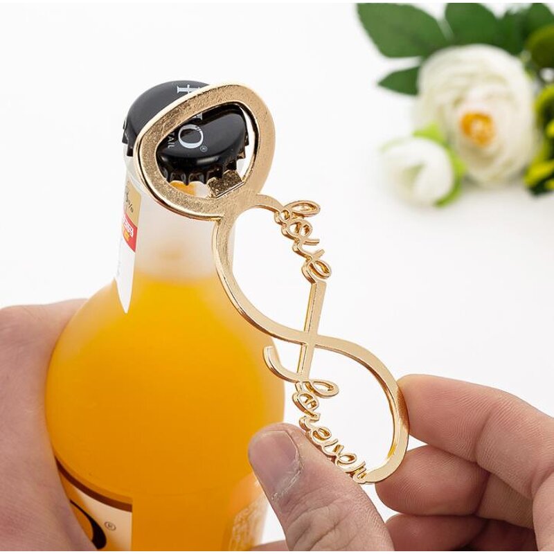 Love Forever Bottle Opener Manufacturer - Wedding Favors 8 Gold Beer