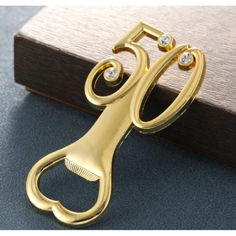 Gold Beer Bottle Opener Factory - Digital 50 50th Wedding Anniversary