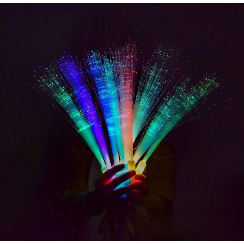 LED Glow Fiber Sticks Factory - Flashing Light up Optic Wands Birthday