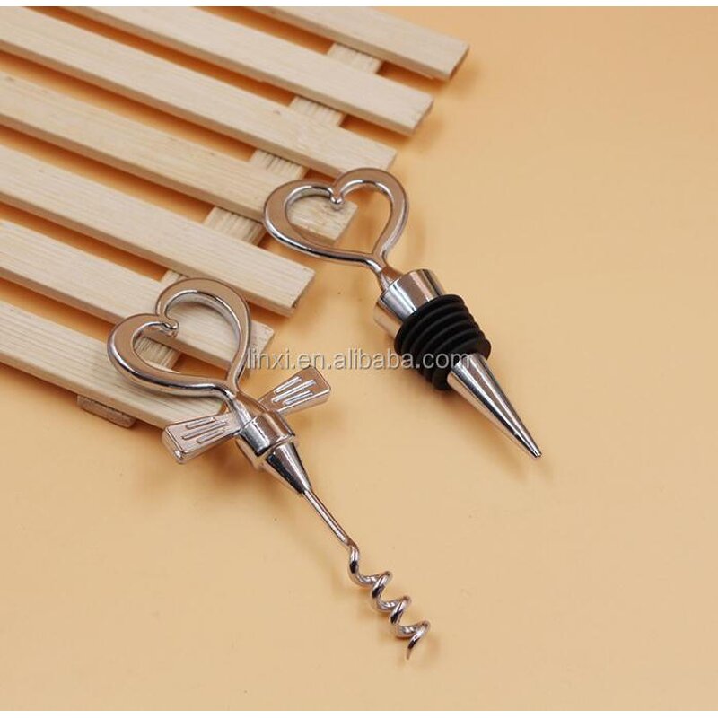 Heart Bottle Opener Set Supplier - Shaped love Couple Wedding Favors