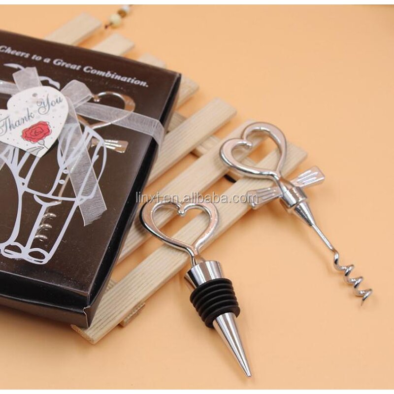 Heart Bottle Opener Set Supplier - Shaped love Couple Wedding Favors