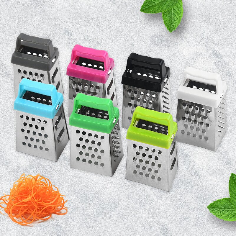 Kitchen Grater Supplier - 3 Inch 4 Side Multifunction Stainless Steel