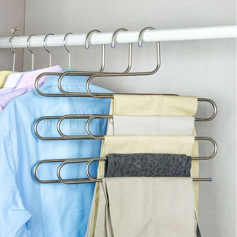S-Type Pants Hanger Factory - Stainless Steel Clothes Organizer for