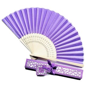 Bamboo Craft Hand Fan Factory - Wholesale Custom Logo Silk in Gift Box