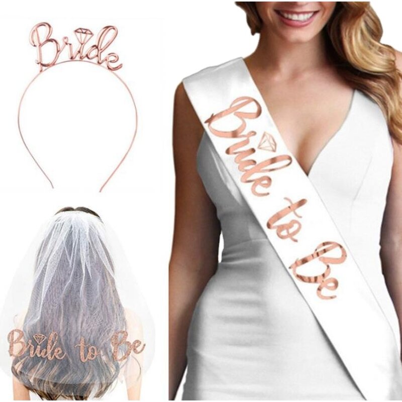 Bridal Shower Party Kit Supplier - Wholesale Custom Logo Rose Gold Veil