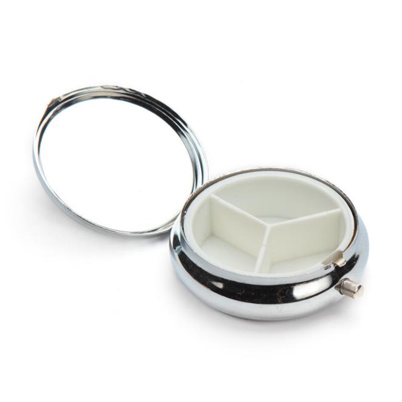 Travel Pill Case Supplier - Custom Logo Portable 3-Compartment Round