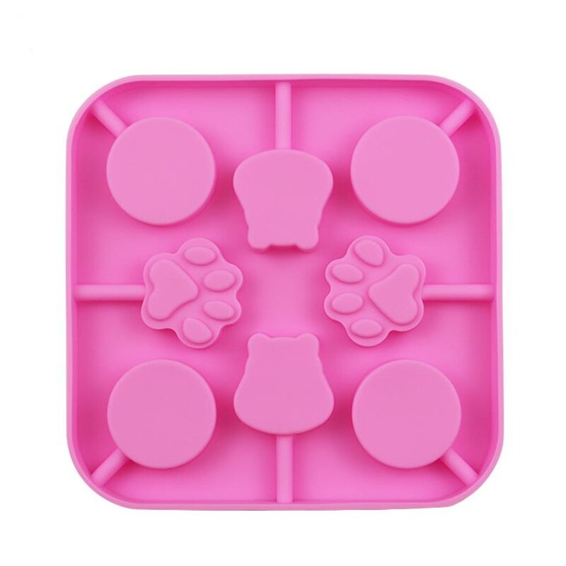 Lollipop Mold Manufacturer - 8 Cavity Hard Candy Silicone Cats Paw