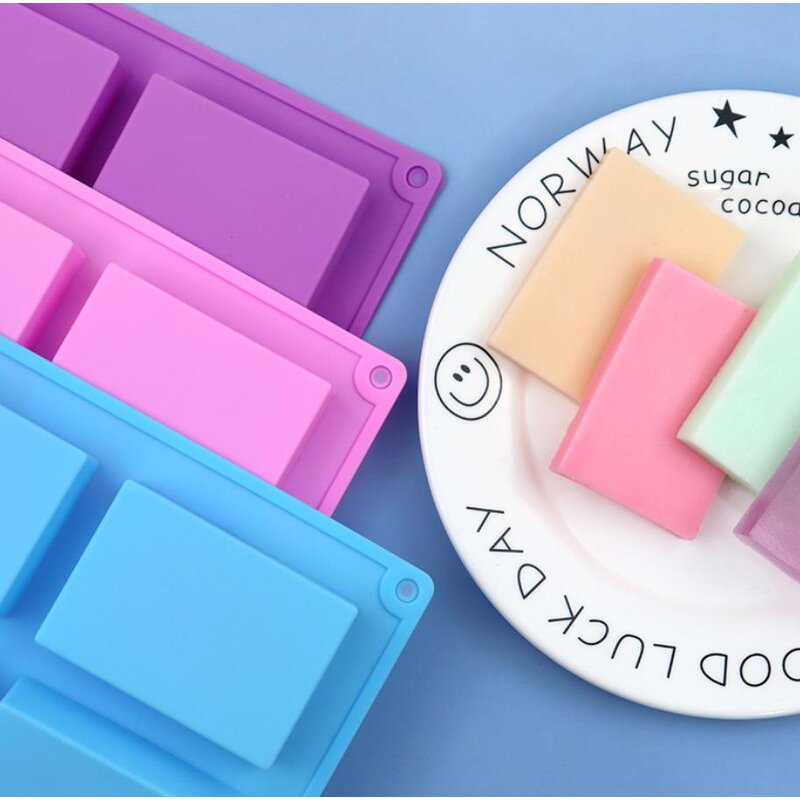 Silicone Soap Mold Manufacturer - 6 Cavity Rectangle Bar Baking Molds