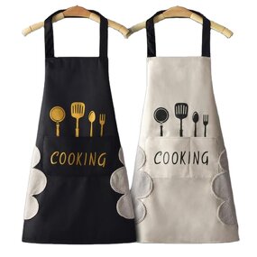 Kitchen Apron Supplier - Women Men Household Wipeable Waterproof Oil
