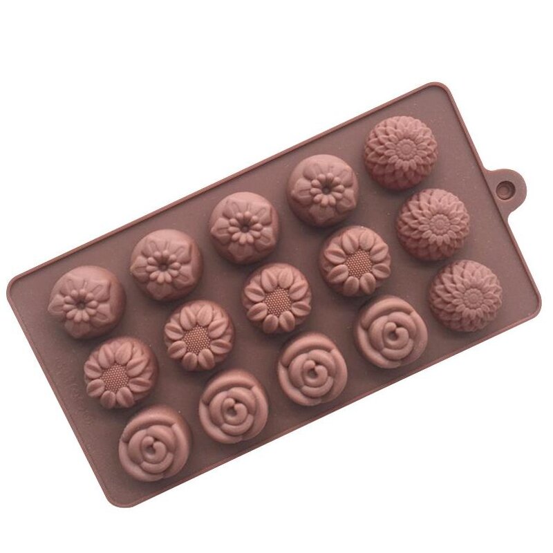 Flower Shaped Chocolate Mold Factory - 15 Cavity Different Style DIY