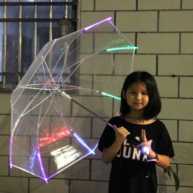 LED Clear Umbrella Manufacturer - Custom Kids Gift Creative Transparent