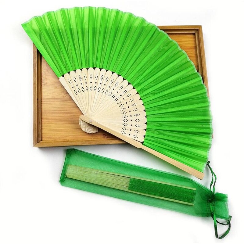Personalized Wedding Hand Fan Supplier - for Guest Custom Logo Silk