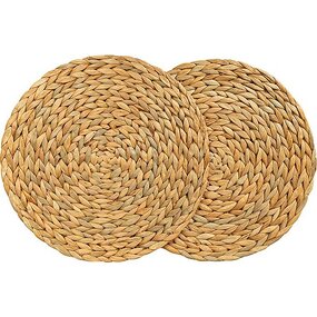 Rattan Placemats Supplier - Customized Natural Round Woven Braided